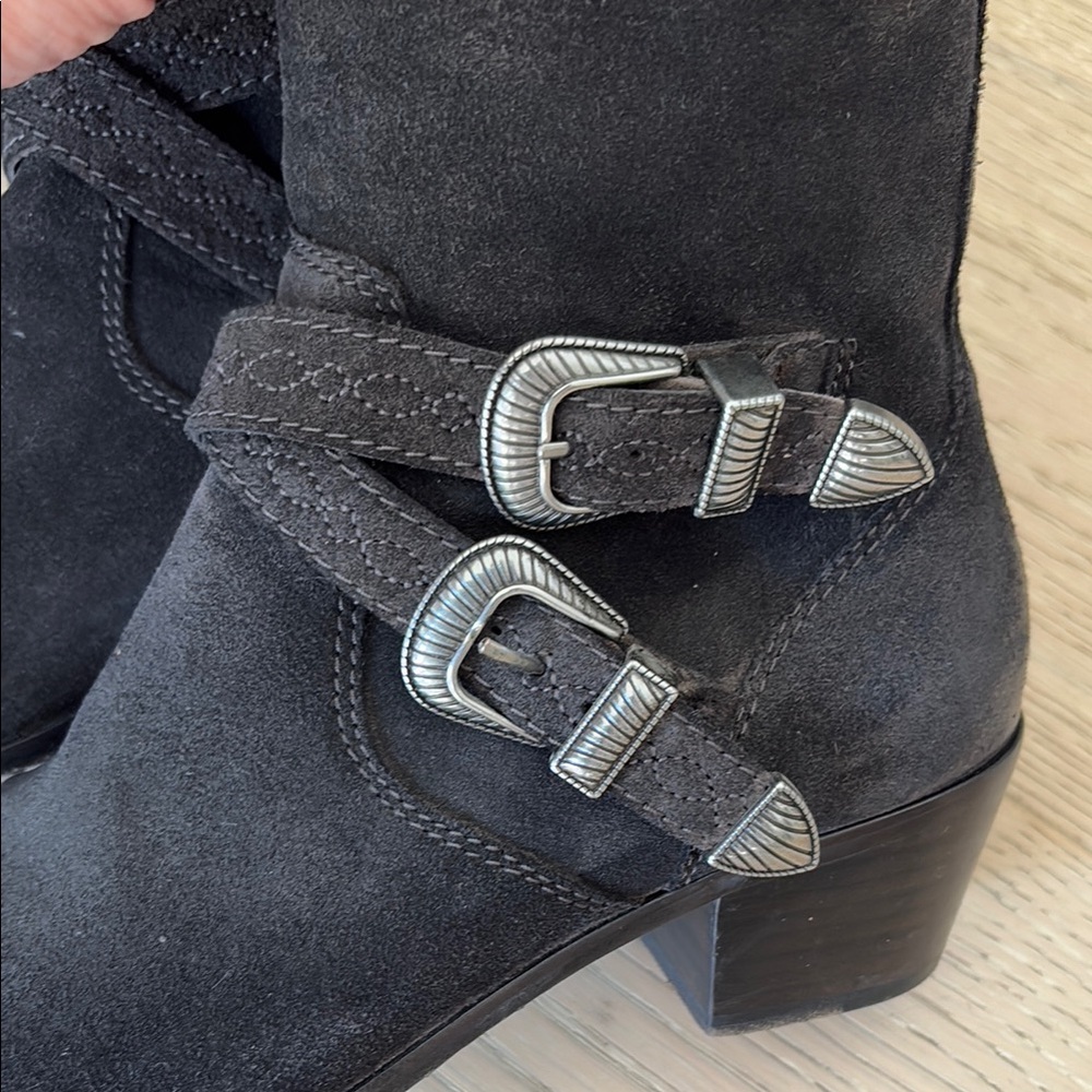 FRYE faded black suede western boot - Picture 8 of 8